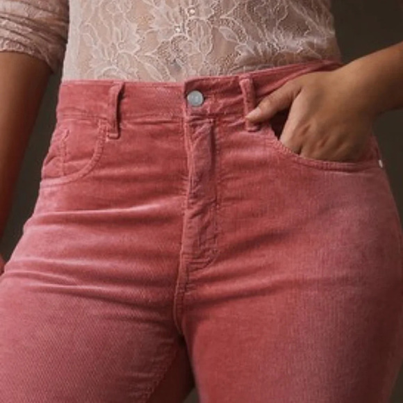 NWT Anthropologie Pilcro Yaya Mid Rise Crop Flare Corduroy Jeans Pants 26 - Picture 4 of 5